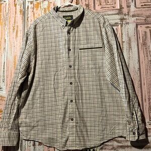 Cabela's Men's Plaid Shirt - Black and White